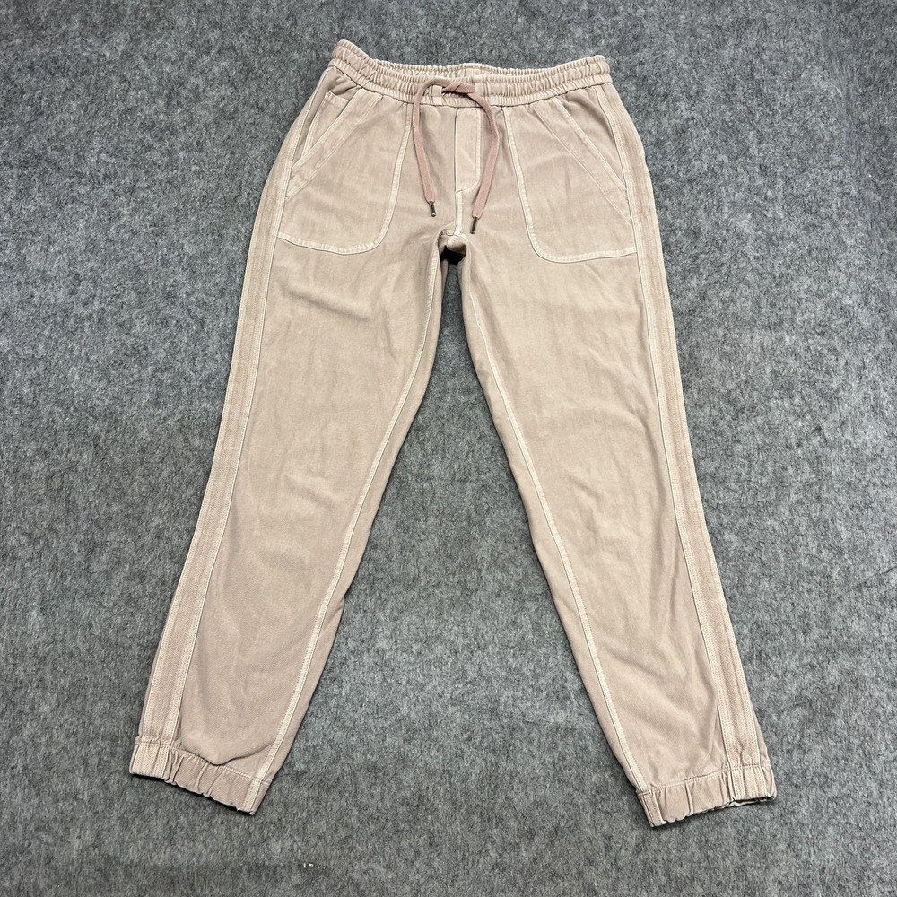 Athleta Pants Womens 4 Beige Farallon Jogger Elastic Waist Twill Casual Travel